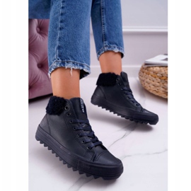 Women's Sneakers Big Star High Warm Navy EE274147 navy blue 1