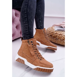 Women's Sport Shoes Big Star High Camel EE274224 brown 2