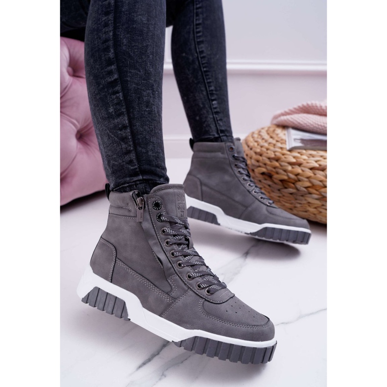Women's Sport Shoes Big Star High Gray EE274222 grey 1 Women's Sport Shoes Big Star High Gray EE274222 grey 1