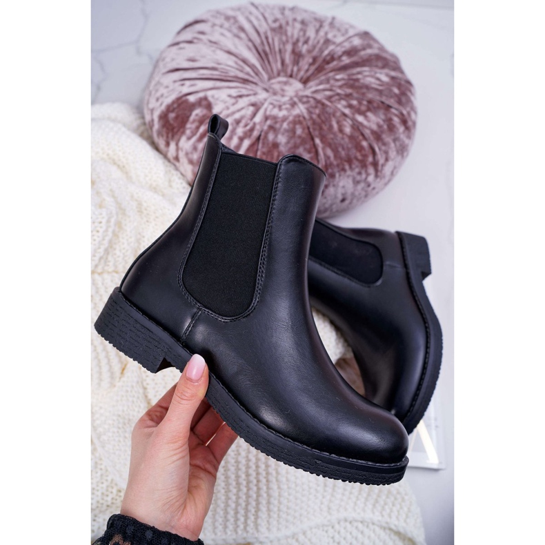 EVE Women's Booties Jodhpur Black 8BT35-1489 1