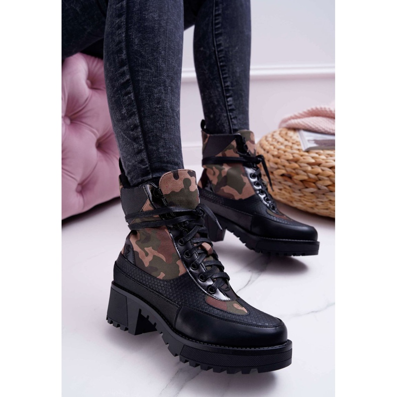 SEA Women's High Boots Black Camo Trapery Nemtere 1