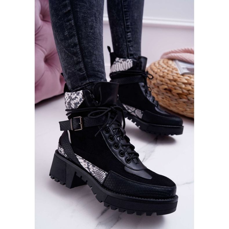 SEA Women's High Boots Snake Black Nemtere 1 SEA Women's High Boots Snake Black Nemtere 1
