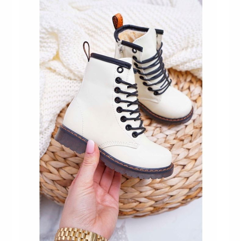 FRROCK Children's warm boots with a zipper, phosphorescent white gabby 1