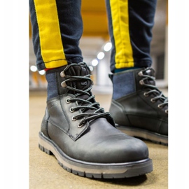 Men's Hiking Boots Leather Big Star Black EE174267 1