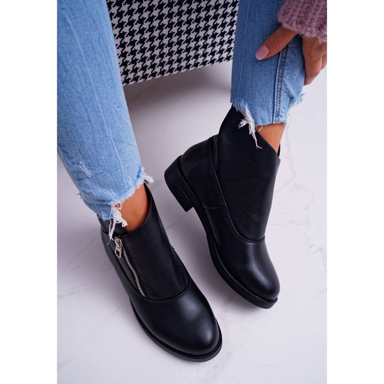 BUGO Women's Boots With Zipper Black Juno 2