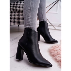 SEA Women's Boots On A Heel In Spitz Black Felino 1