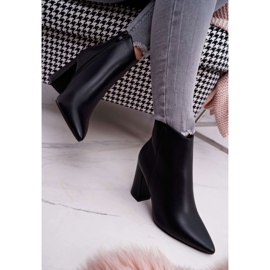 SEA Women's Boots On A Heel In Spitz Black Felino 2