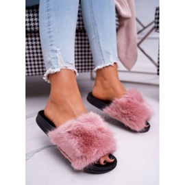 PS1 Women's Slippers with Fur Pink NiceFur 1