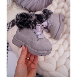 FRROCK Children's Boots Warmed With Fur Gray Tesoro Trappers grey 1