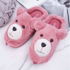 Women's Slippers With Fur Red Bear 1