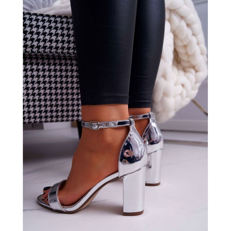 FRID Women's Sandals On A Heel Silver Huran grey 2