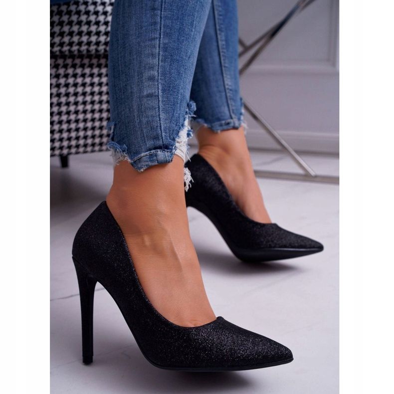 PS1 Women's high heels Glitter Black Vivien 1 PS1 Women's high heels Glitter Black Vivien 1