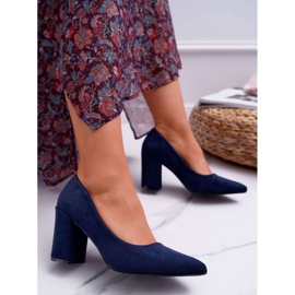 FRJ Women's Pumps On A Heel Suede Navy Blue Femmini 1 FRJ Women's Pumps On A Heel Suede Navy Blue Femmini 1