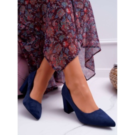 FRJ Women's Pumps On A Heel Suede Navy Blue Femmini 2 FRJ Women's Pumps On A Heel Suede Navy Blue Femmini 2