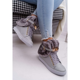 Lu Boo Gray Boots with Gisele fur grey 2