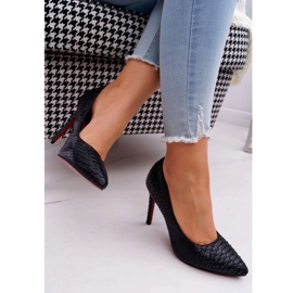 Lu Boo Black Snake Skin Stilettos SnakeDream 2