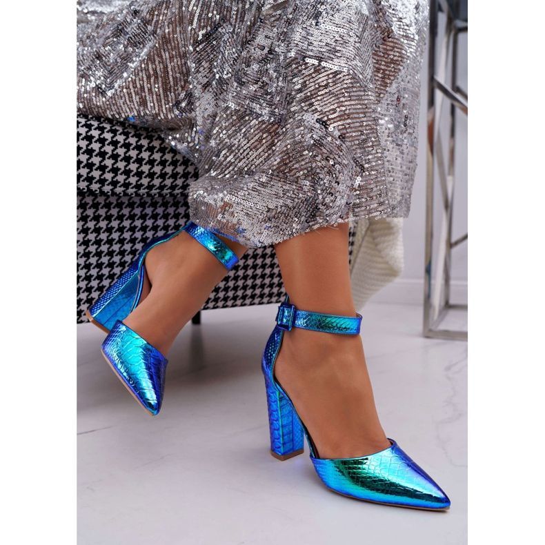 SEA Women's Pumps On Heel Opalescent Blue Magnetic multicolored 2 SEA Women's Pumps On Heel Opalescent Blue Magnetic multicolored 2