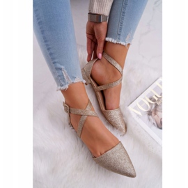 PS1 Women's Glitter Ballerinas in Spitz Gold Vontare golden 2 PS1 Women's Glitter Ballerinas in Spitz Gold Vontare golden 2