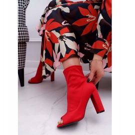 PS1 Women's Ankle Boots Lycra Open Toes Red First 1