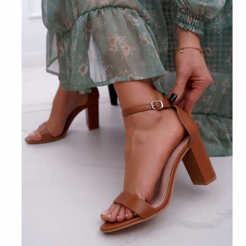 PS1 Classic Women's Sandals On Heel Camel Fiji brown 2