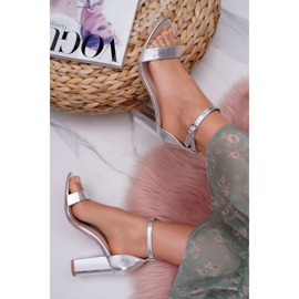 SEA Classic Silver Fiji Women's Sandals On Heel grey 1
