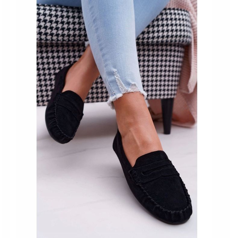PS1 Women's Black Loafers Suede Bolero 2