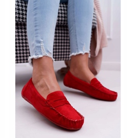 PS1 Women's Red Suede Bolero Loafers 1
