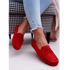 PS1 Women's Red Suede Bolero Loafers 2