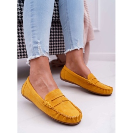 SEA Women's Yellow Loafers Suede Bolero 1