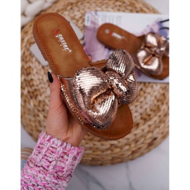 SEA Women's Slippers with a Big Bow Champagne Big Love multicolored 1