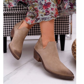 Nicole Women's Boots Beige Spring Leather Anabella 2