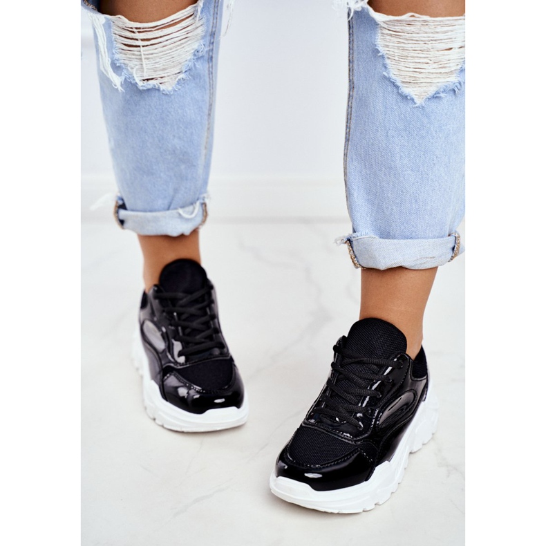 BUGO Women's Sport Shoes Lacquered Black Wenson 2