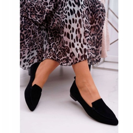 Nicole Women's Loafers Suede Leather Loafers Black Homny 2