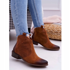 Women's Boots Brown Velor Exquisite 1166 1