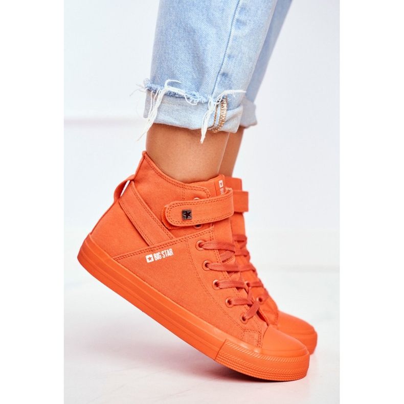 Women's Sneakers Big Star Orange FF274583 2