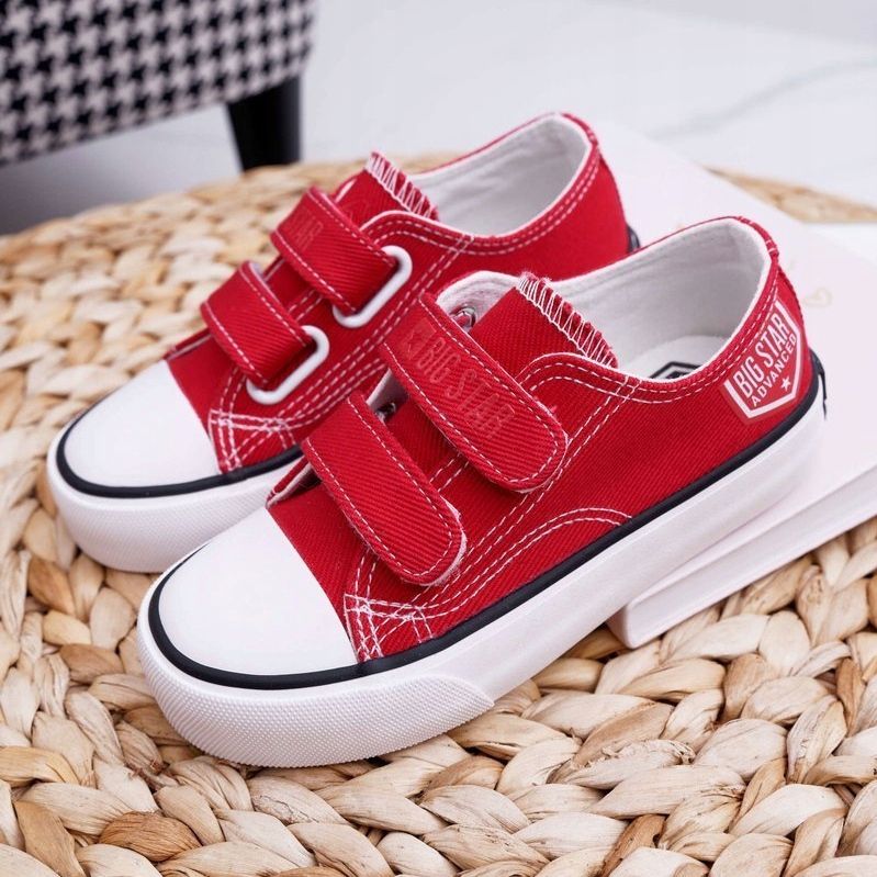 Red online velcro sneakers