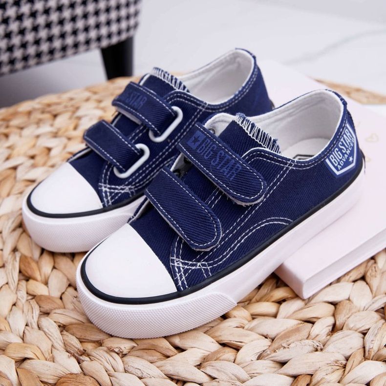 Children's Sneakers Big Star With Velcro Navy Blue FF374064 1