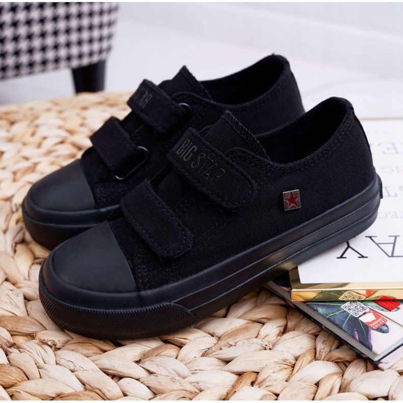 Children's Shoes Sneakers Big Star With Velcro Black FF374095 2