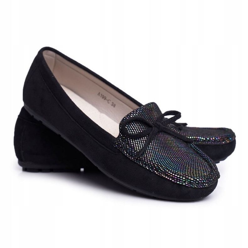 Women's Loafers Suede S.Barski A199 Black Wannabe 1 Women's Loafers Suede S.Barski A199 Black Wannabe 1