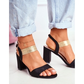 S.Barski Women's Sandals On Heel Suede Black Enjoy 1 S.Barski Women's Sandals On Heel Suede Black Enjoy 1