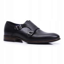Men's Leather Brogues Monk Nikopol Black 1720 1