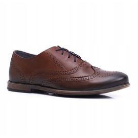 Men's Brogues Shoes Casual Nikopol Leather Brown 1733 1