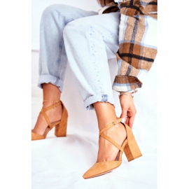 PS1 Women's Pumps On A Heel In Spitz Camel Traffic brown 2