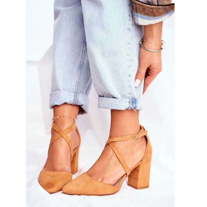 PS1 Women's Pumps On A Heel In Spitz Camel Traffic brown 1