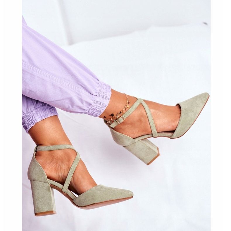 PS1 Women's Pumps On A Heel With Spitz Green Traffic multicolored 1