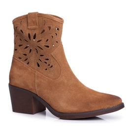 S.Barski Women's Leather Boots Camel Barski 12622 brown 4