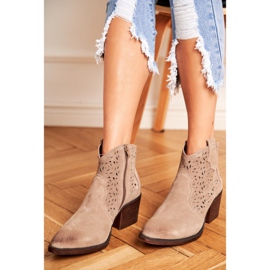 S.Barski Women's Boots Leather Beige Barski 12622-21 2 S.Barski Women's Boots Leather Beige Barski 12622-21 2