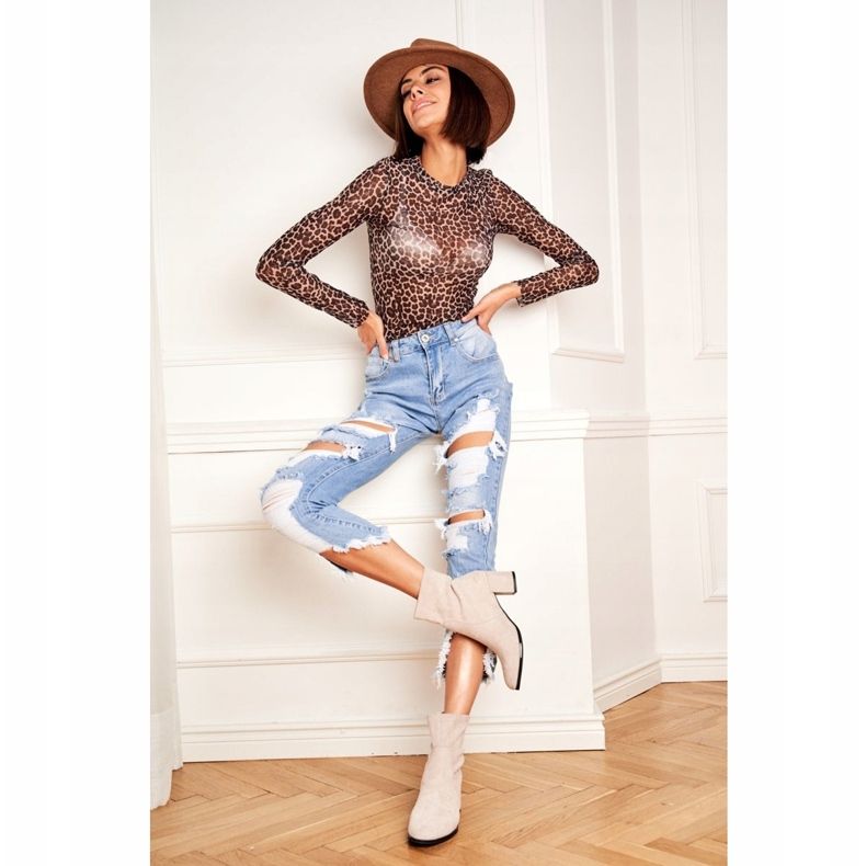 Women's Boots On High Heel Sergio Leone Slip Gray LikeStar grey 1