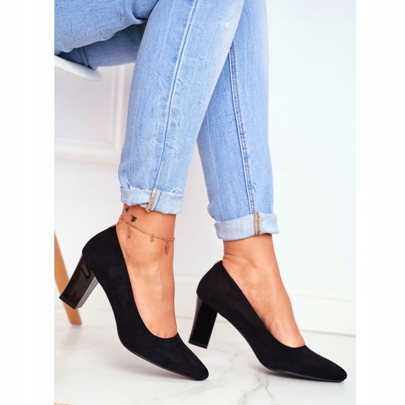 Women's Pumps Sergio Leone PB403 Suede Black Herline 2 Women's Pumps Sergio Leone PB403 Suede Black Herline 2