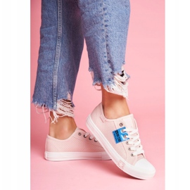 Women's Sneakers Big Star Openwork Pink FF274033 2 Women's Sneakers Big Star Openwork Pink FF274033 2